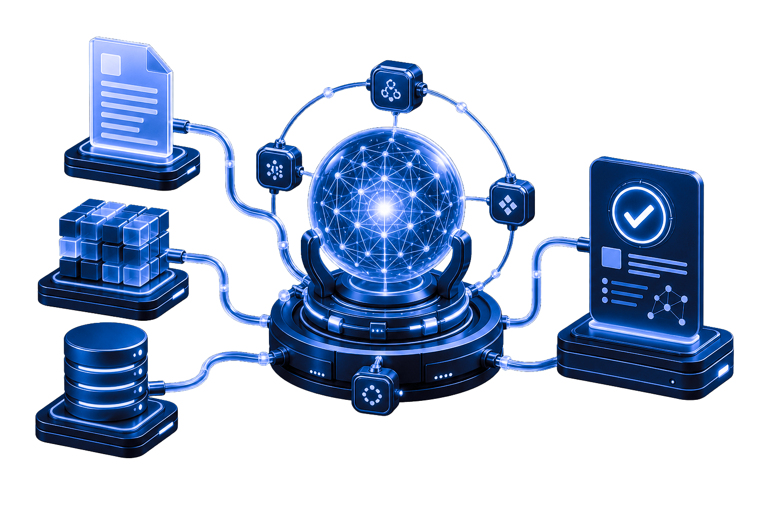 AI system turning documents and structured data into verified insights
